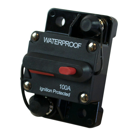 T Tocas Hi-Amp Waterproof 100A Circuit Breaker with Manual Reset 12V Panel Mount-100A 48VDC 